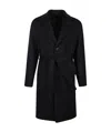 Lardini Single Breasted Belted Coat In Black