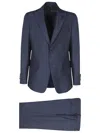 Lardini Blue Single-breasted Suit With Peak Revers In Blue