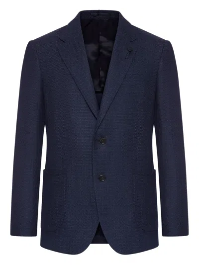 Lardini Single-breasted Blazer In Blue