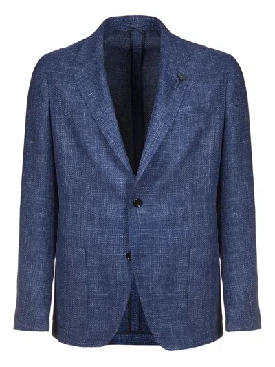Lardini Single-breasted Blazer In Blue