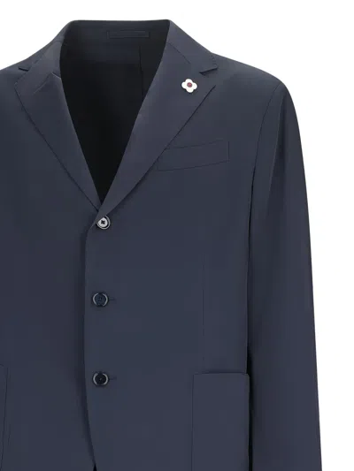 Lardini Single-breasted Blazer In Blue