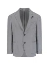 Lardini Single-breasted Blazer In Black  