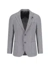 Lardini Single-breasted Blazer In Gray