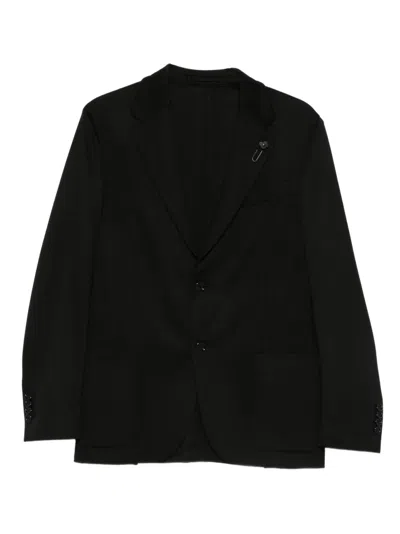 Lardini Single-breasted Blazer In Black