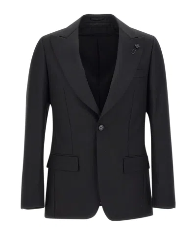 Lardini Single-breasted Blazer In Black