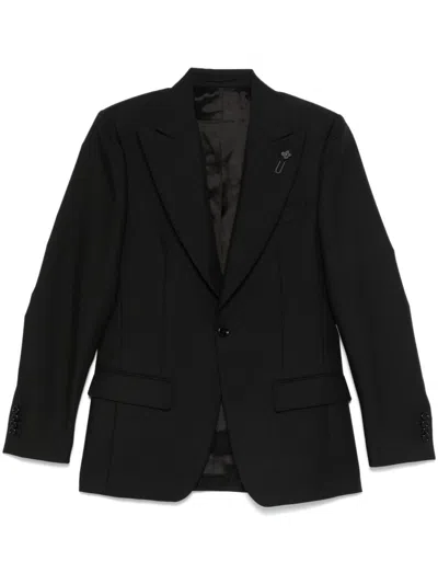 Lardini Single-breasted Blazer In Black