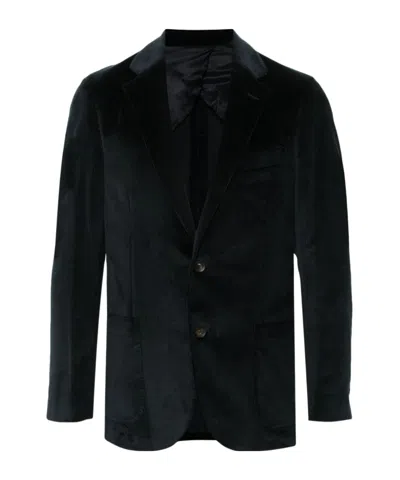 LARDINI LARDINI SINGLE-BREASTED CORDUROY TAILORED BLAZER