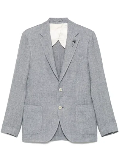 Lardini Single-breasted Blazer In Yellow