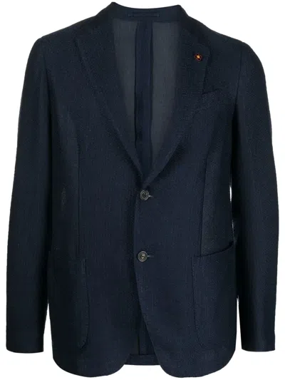 Lardini Single-breasted Blazer In Blau