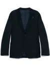 Lardini Navy Blue Tailored Jacket With Functional Pockets In Blue