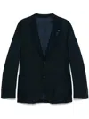 Lardini Navy Blue Tailored Jacket With Functional Pockets In Blue