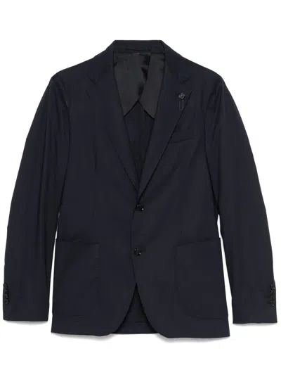 Lardini Single-breasted Blazer In Blue