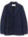 Lardini Single Breasted Blazer With Golden Buttons In Blue