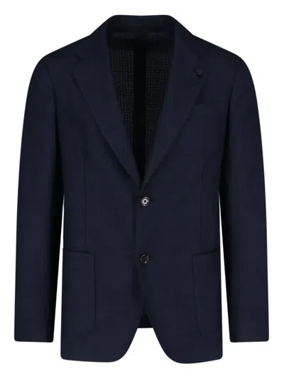 Lardini Single-breasted Blazer In Multicolor