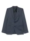 Lardini Single-breasted Blazer In Blue