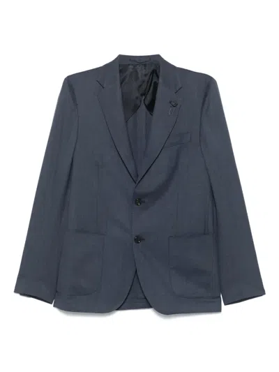 Lardini Single-breasted Blazer In Blue