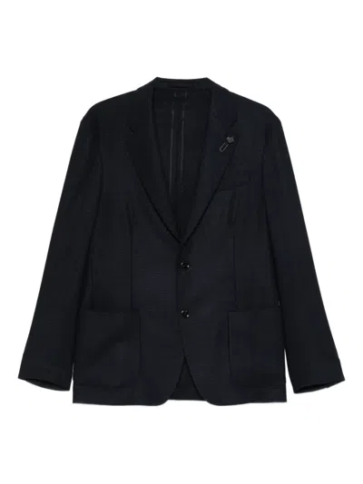 Lardini Single-breasted Blazer In Blue