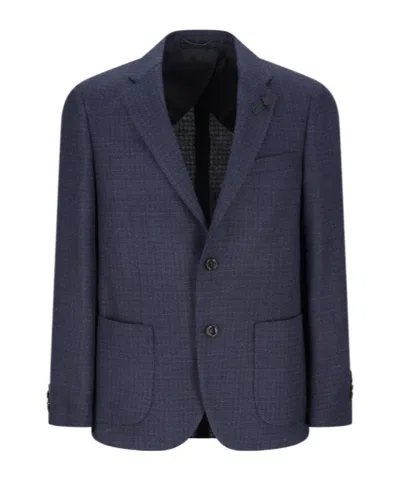 Lardini Single-breasted Blazer In Blue