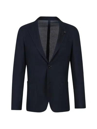 Lardini Single-breasted Blazer In Gray