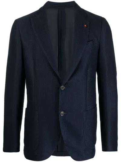 Lardini Single-breasted Blazer In Blue