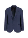 Lardini Single-breasted Patch-pocket Jacket In Blue