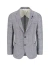Lardini Single-breasted Blazer In Gray