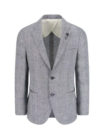 Lardini Single-breasted Blazer In Gray
