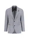 Lardini Single-breasted Blazer In Gray
