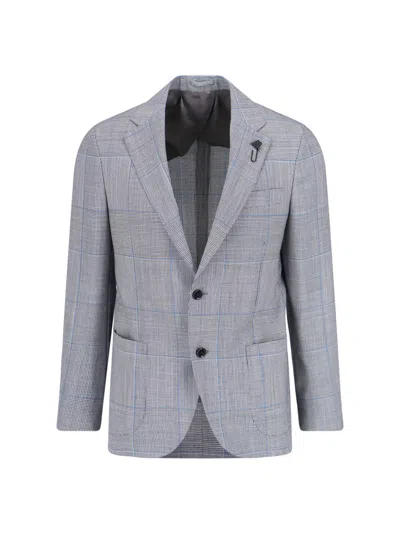 Lardini Single-breasted Blazer In Gray