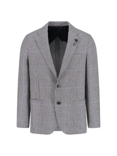 Lardini Single-breasted Blazer In Gray