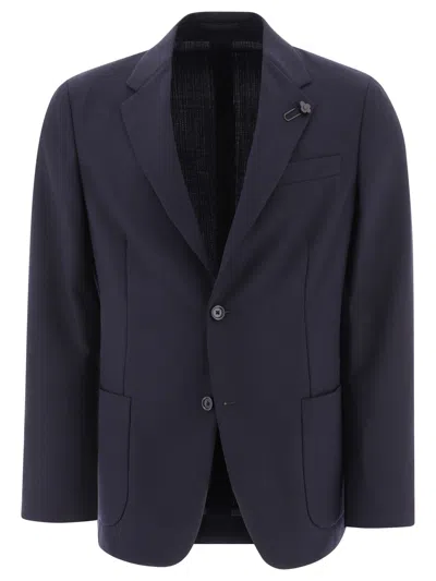 Lardini Single-breasted Blazer Jackets Blue