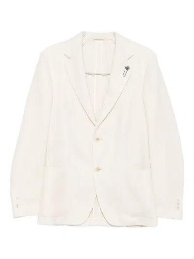 Lardini Single-breasted Blazer In Gold