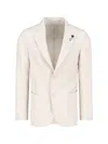 Lardini Single-breasted Patch-pocket Blazer In White