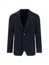 Lardini Single-breasted Blazer – Navy In Blue