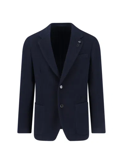 Lardini Single-breasted Blazer – Navy In Blue