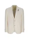 Lardini Single-breasted Patch-pocket Blazer In White