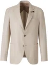 Lardini Single-breasted Blazer In Neutral