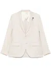 Lardini Single-breasted Blazer In Neutrals