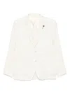 Lardini Basket-weave Single-breasted Blazer In White