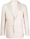 Lardini Single-breasted Blazer In Neutrals
