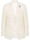 Lardini Single-breasted Blazer In Neutrals