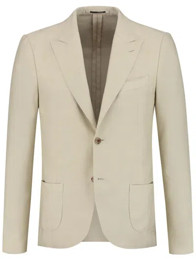 Lardini Single-breasted Blazer In Neutrals