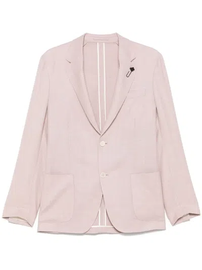 Lardini Single-breasted Blazer In Pink