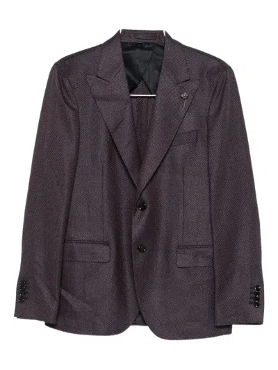 Lardini Single-breasted Blazer In Purple