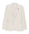 Lardini Patch Pocket Two Button Jacket In White
