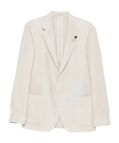 LARDINI SINGLE-BREASTED BUTTON BLAZER