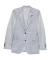 Lardini Single-breasted Buttoned Blazer In Gray
