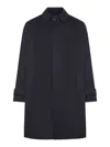 Lardini Virgin Wool Long Coat Pockets In Black