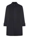 Lardini Single-breasted Cashmere Coat In Black