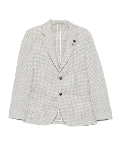 LARDINI LARDINI SINGLE-BREASTED CHECKED BLAZER